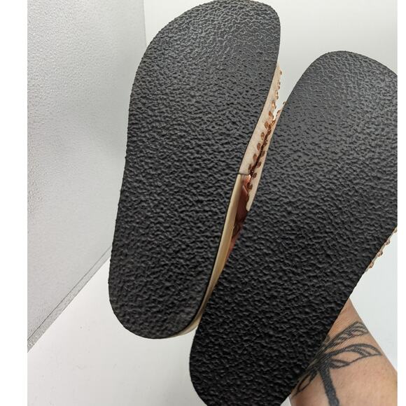 JW Anderson Suede Crystal Embellished Slides Beige Flat Sandals 38 US 7.5 NIB - Picture 9 of 13